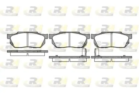 Комплект тормозных колодок, дисковый тормоз ROADHOUSE 2193.02