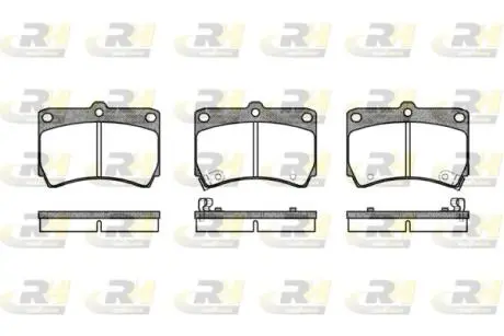 Комплект тормозных колодок, дисковый тормоз ROADHOUSE 2212.12