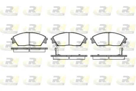 Комплект тормозных колодок, дисковый тормоз ROADHOUSE 2229.02