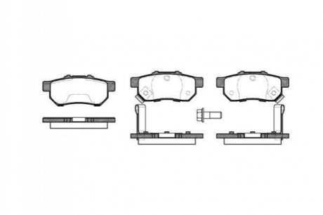 Комплект тормозных колодок, дисковый тормоз ROADHOUSE 2233.52 (фото 1)