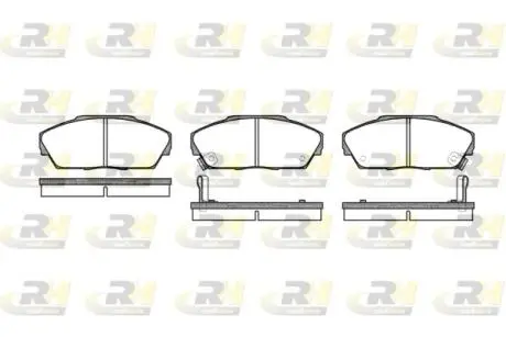 Комплект тормозных колодок, дисковый тормоз ROADHOUSE 2237.02
