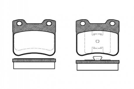 Комплект тормозных колодок, дисковый тормоз ROADHOUSE 2247.10 (фото 1)