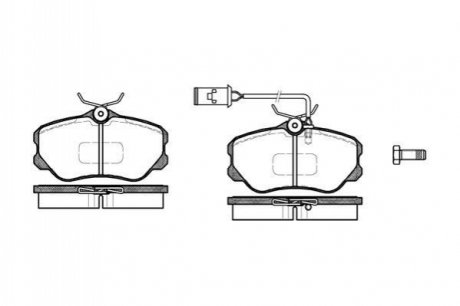Комплект тормозных колодок, дисковый тормоз ROADHOUSE 2303.12 (фото 1)