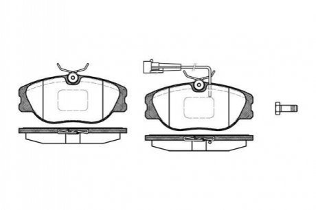 Комплект тормозных колодок, дисковый тормоз ROADHOUSE 2305.12 (фото 1)
