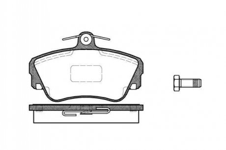 Комплект тормозных колодок, дисковый тормоз ROADHOUSE 2309.10 (фото 1)