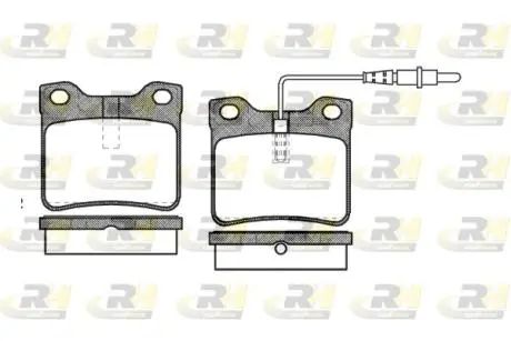 Комплект тормозных колодок, дисковый тормоз ROADHOUSE 2321.22