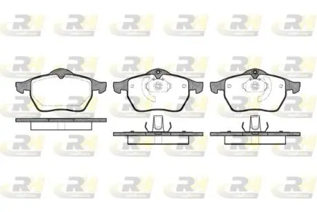 Комплект тормозных колодок, дисковый тормоз ROADHOUSE 2390.10