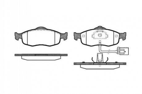 Комплект тормозных колодок, дисковый тормоз ROADHOUSE 2432.02 (фото 1)