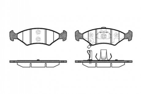 Комплект тормозных колодок, дисковый тормоз ROADHOUSE 2502.22 (фото 1)