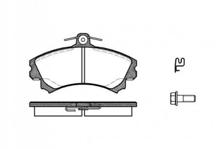 Комплект тормозных колодок, дисковый тормоз ROADHOUSE 2590.21 (фото 1)