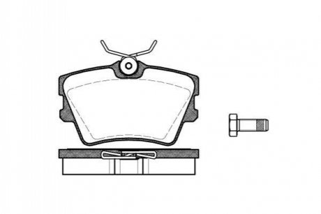 Комплект тормозных колодок, дисковый тормоз ROADHOUSE 2591.00 (фото 1)