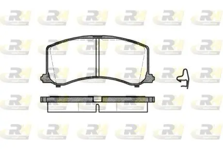 Комплект тормозных колодок, дисковый тормоз ROADHOUSE 2595.02