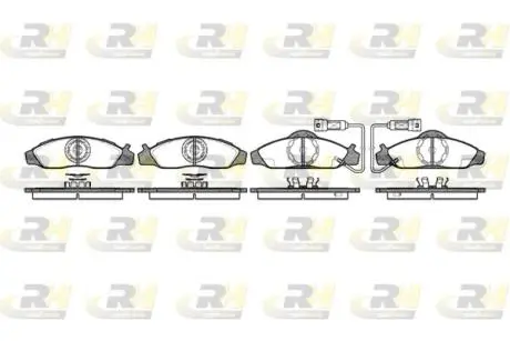 Комплект гальмівних колодок, дискове гальмо ROADHOUSE 2624.02