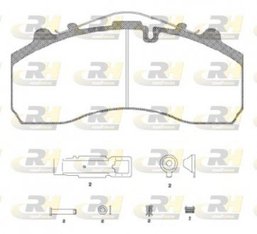 Дисковые тормозные колодки комплект с рмк ROADHOUSE 2637.20