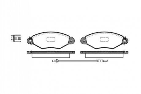 Комплект тормозных колодок, дисковый тормоз ROADHOUSE 2643.01 (фото 1)