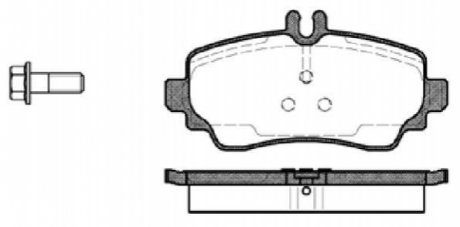 Комплект тормозных колодок, дисковый тормоз ROADHOUSE 2650.00 (фото 1)