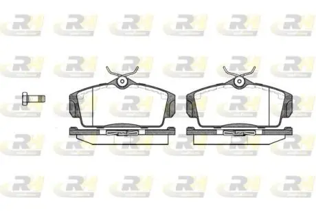 Комплект тормозных колодок, дисковый тормоз ROADHOUSE 2704.00