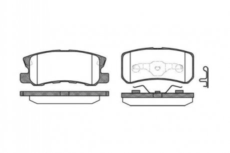 Комплект тормозных колодок, дисковый тормоз ROADHOUSE 2803.02 (фото 1)