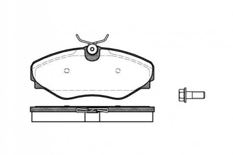 Комплект тормозных колодок, дисковый тормоз ROADHOUSE 2834.20 (фото 1)