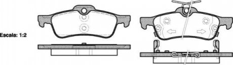 Комплект тормозных колодок, дисковый тормоз ROADHOUSE 2862.02 (фото 1)