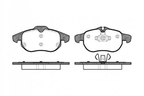 Комплект тормозных колодок, дисковый тормоз ROADHOUSE 2888.00 (фото 1)