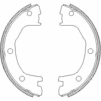 Комплект гальмівних колодок, стоянкова гальмівна система ROADHOUSE 4712.00