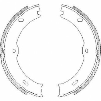 Комплект тормозных колодок, стояночная тормозная система. ROADHOUSE 4746.00