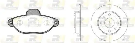 Комплект тормозов, дисковый тормозной механизм. ROADHOUSE 8414.00