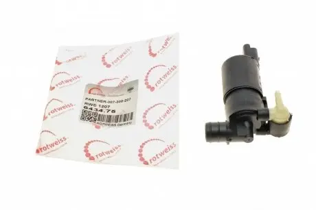 Насос омывателя стекла (дуальный) renault trafic 01- (6434.75) ROTWEISS RWS1207