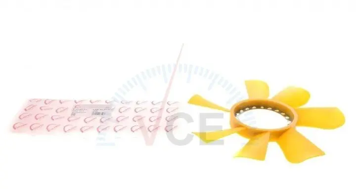 Крыльчатка вентилятора ford transit 2.5d/td 92- (желтая) ROTWEISS RWS2076 (фото 1)