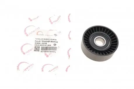 Ролик генератора vw caddy iii/t5 1.9tdi /2.0 04-10 (натяжний) (70x24) ROTWEISS RWS3236