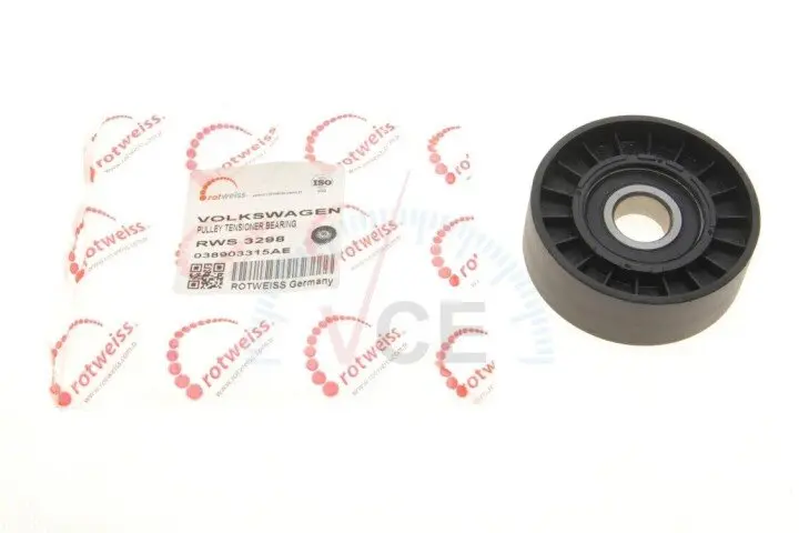 Фото 1 - Ролик генератора vw t5 1.9tdi (натяжной) (70x24x17) ROTWEISS RWS3298 Ролик генератора vw t5 1.9tdi (натяжной) (70x24x17) ROTWEISS RWS3298 (фото 1)