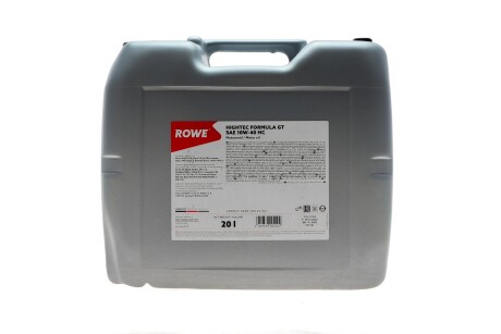 Масло 10W40 HIGHTEC FORMULA GT HC (20L) (ACEA E7/ACEA A3/B4) (MB 229.1/VDS-3/MB 229.3/MAN M3275-1) ROWE 20003-0200-99