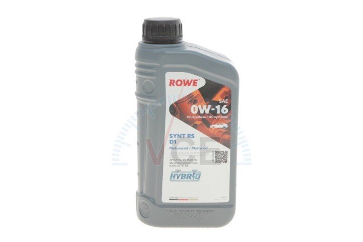 Олива 0w16 8100 hightec synt rs d1 (1l) api sp rc/sn plus rc(resource conserving) ilsac gf-5/-6b ROWE 20005-0010-99 (фото 1)