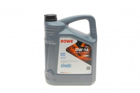 Масло 0w16 8100 hightec synt rs d1 (5l) api sp rc/sn plus rc(resource conserving) ilsac gf-5/-6b ROWE 20005-0050-99