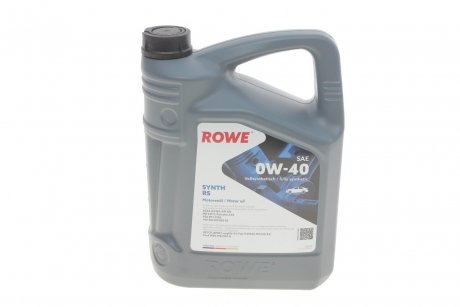 Масло 0w40 hightec synth rs (5l) (mb 229.5/porsche a40/vw 502 00/505 00) (acea a3/b4) ROWE 20020-0050-99