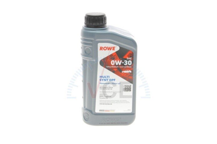 Олива 0w30 hightec multi synt dpf (1l) (mb 229.52/vw 504 00/507 00/bmw ll-04) (acea c3) ROWE 20112-0010-99 (фото 1)