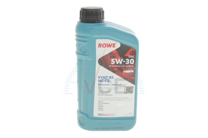 Олива 5w30 hightec synt rs hc-c2 (1l) (psa b71 2290-2014/fiat 9.55535-s1) (acea a5/b5,c2) ROWE 20113-0010-99 (фото 1)