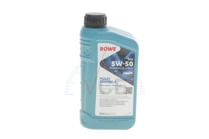 Олива 5w50 hightec multi formula (1l) (vw 502 00/505 00/505 01/mb 229.31/229.51/226.5) (acea c3) ROWE 20148-0010-99 (фото 1)