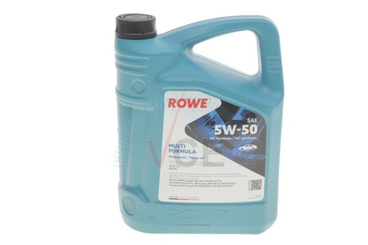 Масло 5w50 hightec multi formula (5l) (vw 502 00/505 00/505 01/mb 229.31/229.51/226.5) (acea c3) ROWE 20148-0050-99 (фото 1)