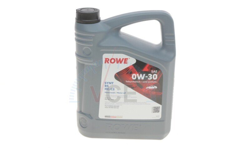 Масло 0w30 hightec synt rs hc-c2 (4l) (9.55535-ds1/gs1/18-1811 sc1 lv/psa b71 2312) (acea c2) ROWE 20247-0040-99 (фото 1)