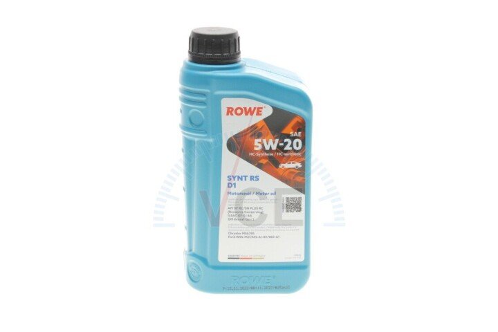 Олива 5w20 hightec synt rs d1 (1l)(wss-m2c945-a/-b1/960-a1/ms6395/dexos1 gen 2)(api sp rc/sn plus rc ROWE 20342-0010-99 (фото 1)