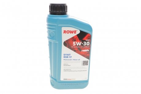 Масло 5w30 hightec synt rsr 17 (1l) (mb 226.52/renault rn17/rn 0700/0710) (acea c3) ROWE 20370-0010-99