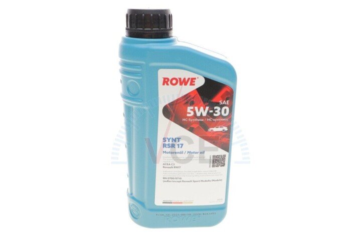 Олива 5w30 hightec synt rsr 17 (1l) (mb 226.52/renault rn17/rn 0700/0710) (acea c3) ROWE 20370-0010-99 (фото 1)