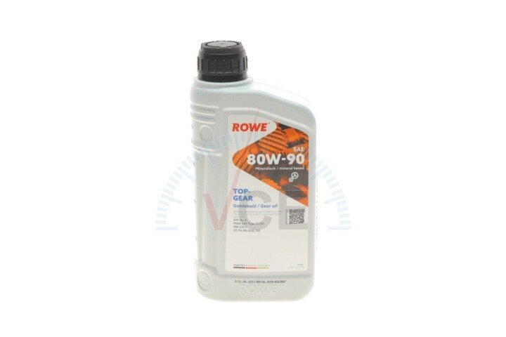 Масло 80w90 hightec topgear (1l) (zf te-ml 02a/mb 235.1/api gl-4) (светло-коричневый) ROWE 25001-0010-99 (фото 1)