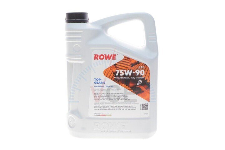 Масло 75W90 HIGHTEC TOPGEAR S (5L) (API GL-4/GL-5/MT-1) (светло-коричневый) ROWE 25002-0050-99 (фото 1)