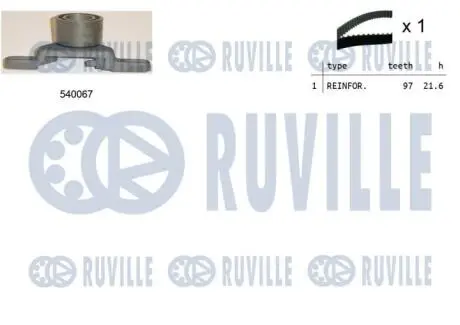 К-кт. грм (рем.+ролик) ford escort, fiesta, orion 1,4/1,6 RUVILLE 550086