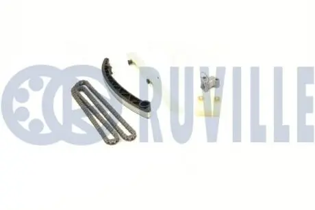 К-кт цепи ГРМ (цепь + 3 шт. направляющие + натяжитель) Agila, Astra G/H, Corsa B/C 1.0, 1.2, 1.4 00- RUVILLE 580117