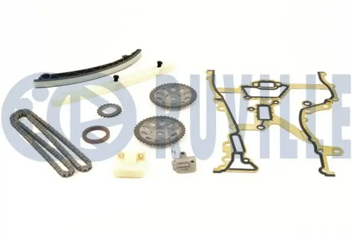 К-кт цепи ГРМ (с уплотнителями и шестернями) Opel Astra G/H 1.4/Corsa D 1.0/1.4/Meriva A 1.4 16V RUVILLE 580132 (фото 1)