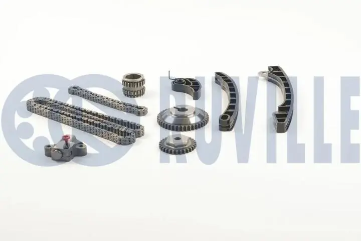 К-кт ланцюга приводу ГРМ Nissan Cube (Z12) 1.6 16V/Juke 1.6/Latio 1.6/Livina(L10) 1.6/Micra C+C (K12) 1.6/Note (E11) 1.6/Qashqai (J10 J1 RUVILLE 580178 (фото 1)